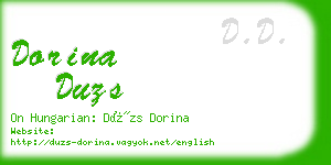 dorina duzs business card